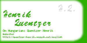 henrik quentzer business card